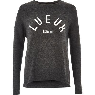River Island Womens Slogan Print Top