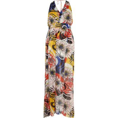 River Island Womens Floral Split Leg Jumpsuit