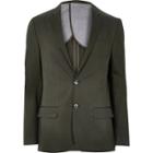 River Island Mens Olive Skinny Fit Suit Blazer