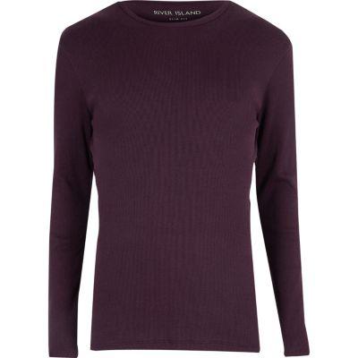 River Island Mens Ribbed Slim Fit T-shirt