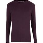 River Island Mens Ribbed Slim Fit T-shirt