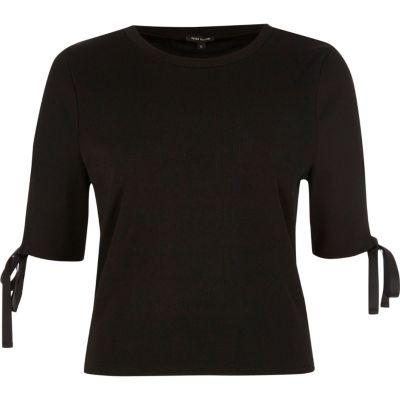 River Island Womens Tie Sleeve And Open Back Top