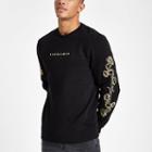 River Island Mens Slim Fit Baroque Sleeve Sweatshirt