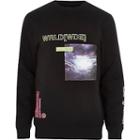 River Island Mens Neon 'world[wde]' Sweatshirt