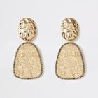 River Island Womens Gold Colour Snake Drop Earrings