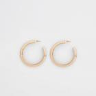 River Island Womens Gold Color Chunky Hoop Stud Earrings