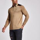 River Island Mens Slim Fit Tape Polo Shirt