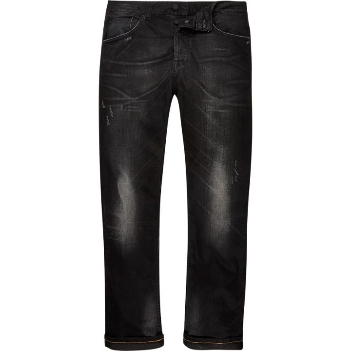 River Island Mensblack Only & Sons Distressed Skinny Jeans