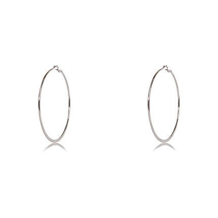 River Island Womens Silver Color Hoop Earrings