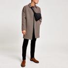 River Island Mens Check Coat Single Button Coat