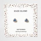 River Island Womens Gem September Birthstone Stud Earrings