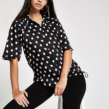 River Island Womens Printed Tie Side Shirt