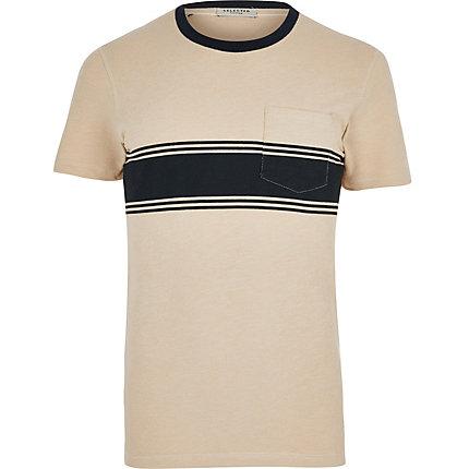 River Island Mens Selected Homme Chest Pocket T-shirt