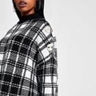 River Island Womens Check Turtle Neck Knitted Cape
