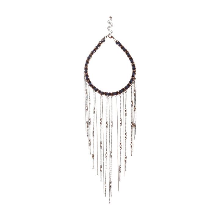 River Island Womens Fine Beaded Chain Necklace