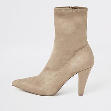 River Island Womens Pointed Heel Sock Boot