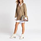 River Island Womens Knitted Long Sleeve Jumper Shirt Dress