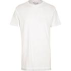 River Island Menswhite Longline T-shirt