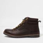 River Island Mens Leather Lace-up Work Boots
