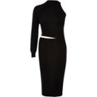 River Island Womens Knitted Cut-out Bodycon Dress