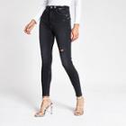 River Island Womens Hailey High Rise Ripped Wash Jeans