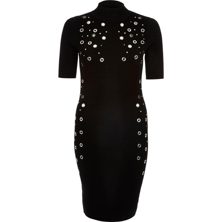 River Island Womens Bodycon Eyelet Dress