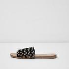 River Island Womens Leather Studded Sliders