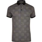 River Island Mens Check Muscle Fit Polo Shirt