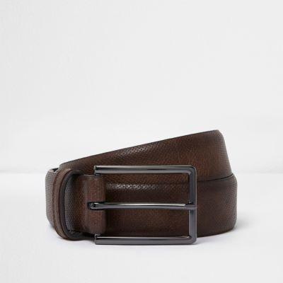 River Island Mens Vintage Style Rectangle Buckle Belt