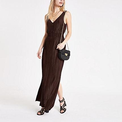 River Island Womens Plisse Maxi Dress