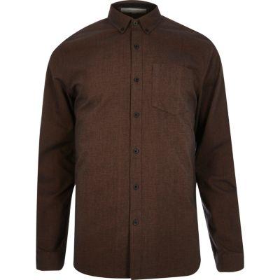 River Island Mens Rust Oxford Shirt