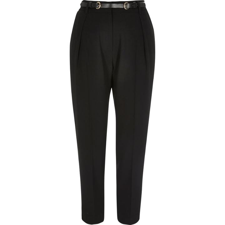 River Island Womens Smart Belted Tapered Trousers