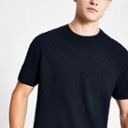 River Island Mens Textured Fit Knitted T-shirt