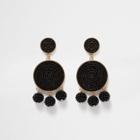 River Island Womens Beaded Triple Ball Drop Earrings
