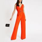 River Island Womens Belted Wide Leg Jumpsuit