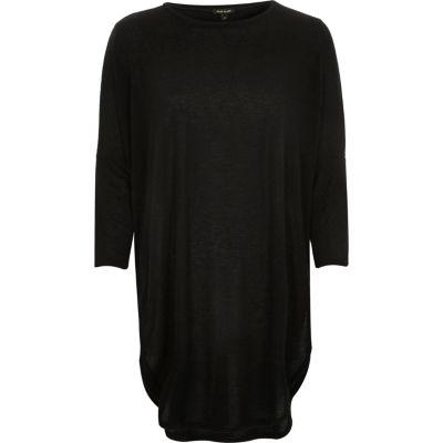 River Island Womens Knit Longline Circle T-shirt