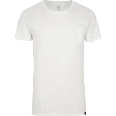 River Island Mens White Lee Crew Neck Short Sleeve T-shirt