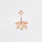 River Island Womens Rose Gold Tone Cubic Zirconia Cluster Belly