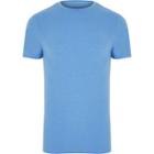 River Island Mens Marl Muscle Fit Crew Neck T-shirt