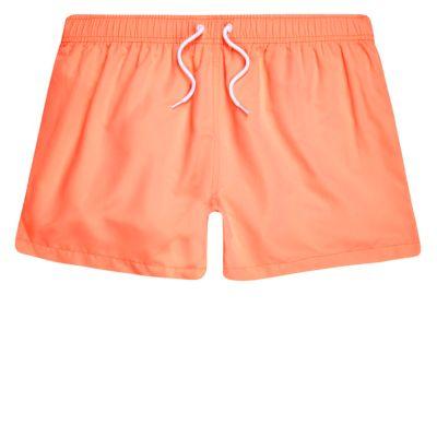 River Island Mens Coral Swim Shorts