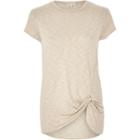 River Island Womens Twisted Front Short Sleeve T-shirt
