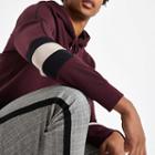 River Island Mens Slim Fit Colour Block Sleeve Hoodie