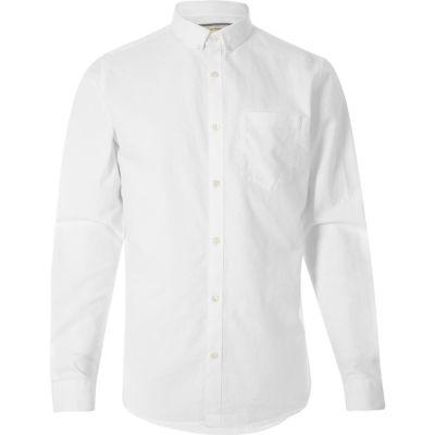 River Island Mensbig & Tall White Casual Oxford Shirt