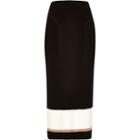 River Island Womens Knitted Block Panel Pencil Skirt