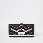 River Island Womens Zig Zag Detail Cliptop Purse