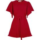 River Island Womens Tie Waist Short Sleeve Playsuit