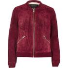 River Island Womens Suede Bomber Jacket