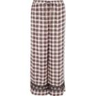 River Island Womens Check Lace Trim Pajama Pants