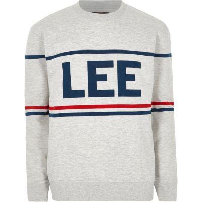 River Island Mens Marl Lee Brand Print Sweatshirt