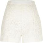 River Island Womens White Smart Lace High Waisted Shorts